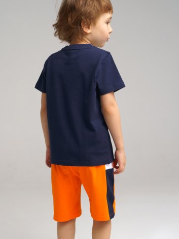 Темно-синий комплект: футболка, шорты для мальчика PlayToday 12212835, вид 3