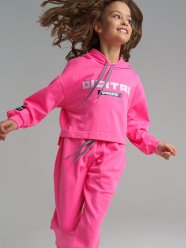 Розовая толстовка для девочки PlayToday Tween 12221038
