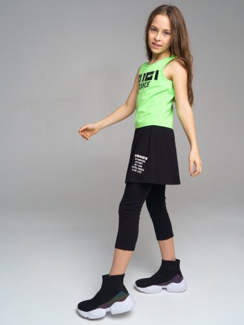 Черная юбка-легинсы для девочки PlayToday Tween 12221090, вид 2
