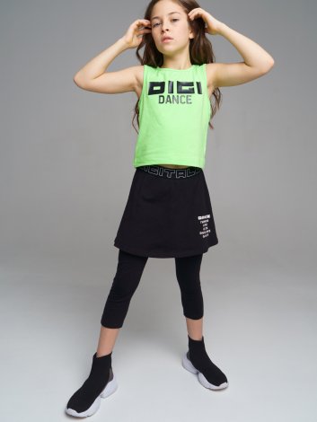 Черная юбка-легинсы для девочки PlayToday Tween 12221090, вид 3