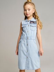 Голубой сарафан джинсовый для девочки PlayToday Tween 12221120