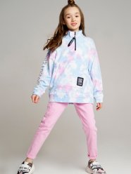 Разноцветная толстовка для девочки PlayToday Tween 12221121