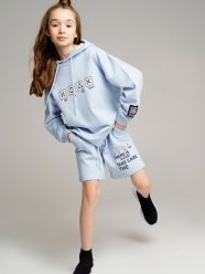 Голубая толстовка для девочки PlayToday Tween 12221123