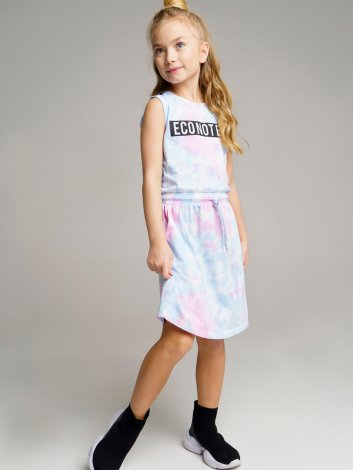 Разноцветное платье для девочки PlayToday Tween 12221130, вид 4