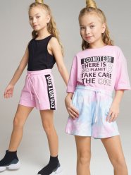 Розовые шорты, 2 шт в комплекте для девочки PlayToday Tween 12221132