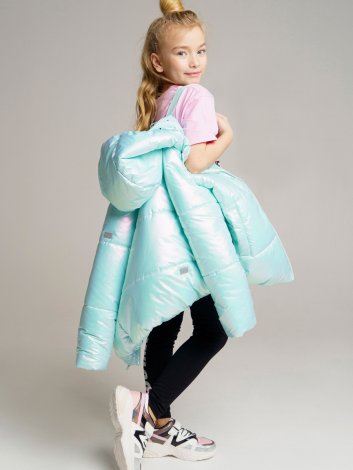 Голубая куртка для девочки PlayToday Tween 12221166, вид 3