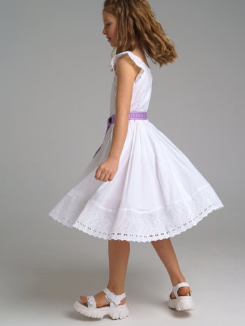 Белое платье для девочки PlayToday Tween 12221309, вид 5