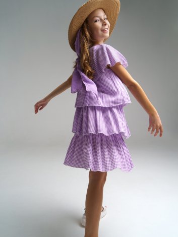 Фиолетовое платье для девочки PlayToday Tween 12221310, вид 5