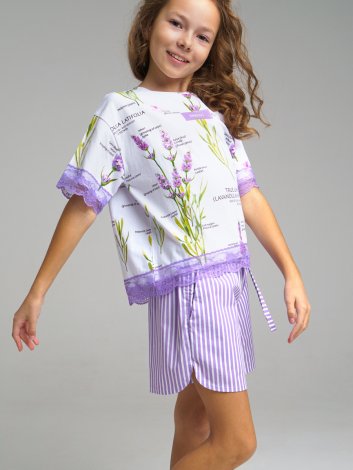 Фиолетовые шорты для девочки PlayToday Tween 12221327, вид 2