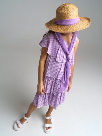Бежевая шляпа соломенная для девочки PlayToday Tween 12221337, вид 5