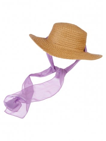 Бежевая шляпа соломенная для девочки PlayToday Tween 12221337, вид 6