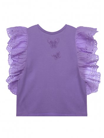 Сиреневая футболка для девочки PlayToday Tween 12221359, вид 4