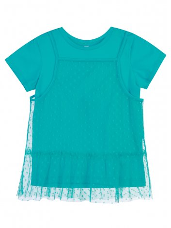 Голубой комплект: футболка, майка для девочки PlayToday 12222033, вид 5