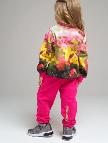 Розовые брюки для девочки PlayToday 12222183, вид 3