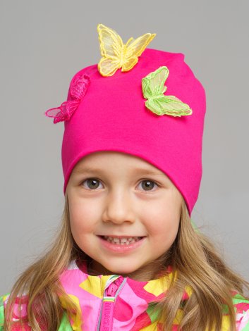 Розовая шапка для девочки PlayToday 12222201, вид 1