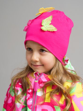 Розовая шапка для девочки PlayToday 12222201, вид 2