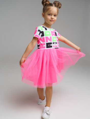 Розовое платье для девочки PlayToday 12222734, вид 2