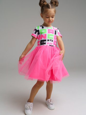 Розовое платье для девочки PlayToday 12222734, вид 3