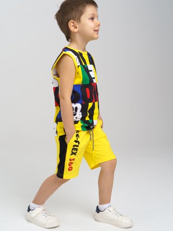Желтый комплект: майка, шорты для мальчика PlayToday 12232583, вид 1