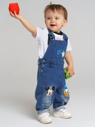Голубой полукомбинезон джинсовый для мальчика PlayToday Baby 12233026