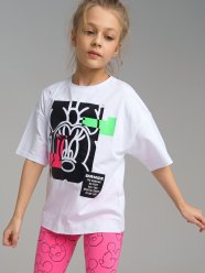 Белая футболка для девочки PlayToday Tween 12241035