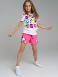 Розовые шорты для девочки PlayToday Tween 12241104