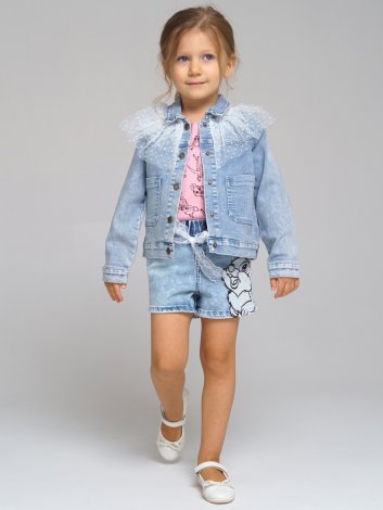 Голубые шорты джинсовые для девочки PlayToday 12242014, вид 3