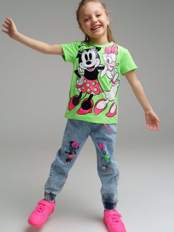 Зеленая футболка для девочки PlayToday 12242714, вид 1