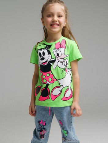 Зеленая футболка для девочки PlayToday 12242714, вид 2