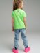Зеленая футболка для девочки PlayToday 12242714, вид 3 превью