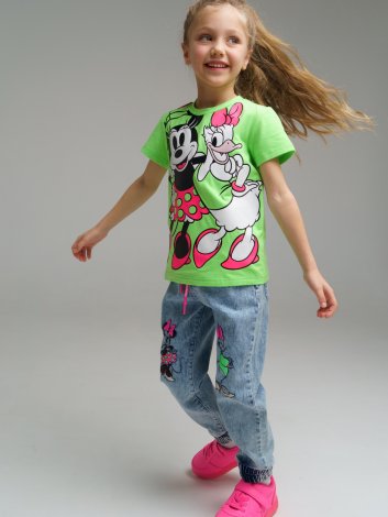 Зеленая футболка для девочки PlayToday 12242714, вид 4