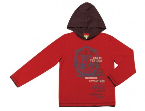 Красная футболка с длинными рукавами для мальчика S'COOL 123020, вид 1