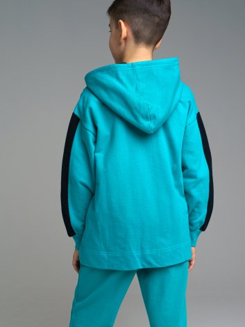 Темно-зеленая толстовка для мальчика PlayToday Tween 12311112, вид 4