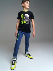 Голубые брюки джинсовые для мальчика PlayToday Tween 12311114