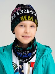 Разноцветный комплект: шапка, снуд для мальчика PlayToday Tween 12311185