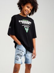 Разноцветные шорты джинсовые для мальчика PlayToday Tween 12311391
