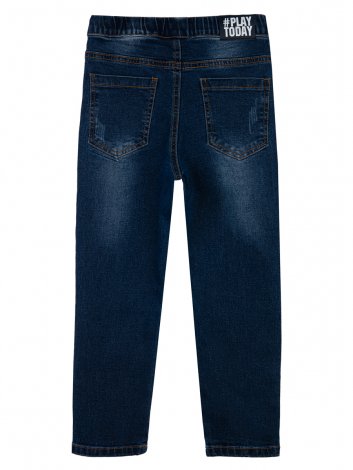 Темно-синие брюки джинсовые для мальчика PlayToday 12312044, вид 5