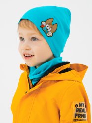 Голубой комплект: шапка, снуд для мальчика PlayToday Baby 12313031