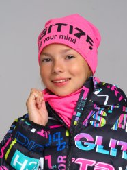 Розовый комплект: шапка, снуд для девочки PlayToday Tween 12321275
