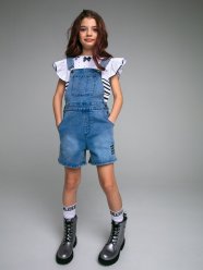 Синий полукомбинезон джинсовый для девочки PlayToday Tween 12321553