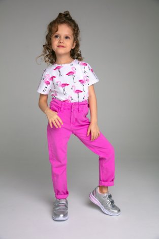 Розовые брюки для девочки PlayToday 12322047, вид 1
