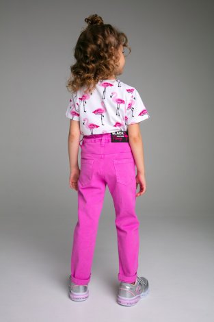 Розовые брюки для девочки PlayToday 12322047, вид 3