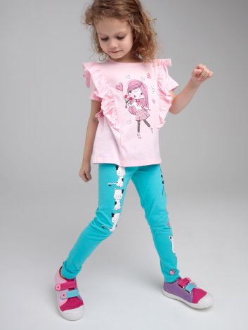 Светло-розовая футболка для девочки PlayToday 12322070, вид 2