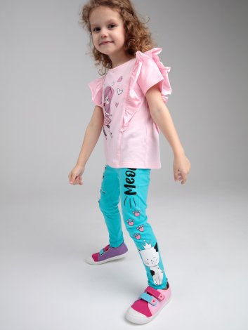 Светло-розовая футболка для девочки PlayToday 12322070, вид 3