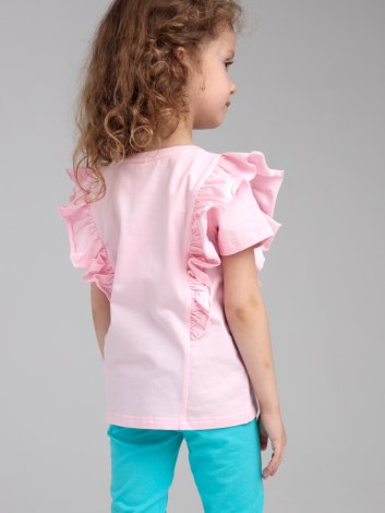 Светло-розовая футболка для девочки PlayToday 12322070, вид 4