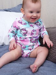 Разноцветные боди, 2 шт. в комплекте для девочки PlayToday Baby 12329004