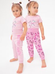 Сиреневые брюки, 2 пары в комплекте для девочки PlayToday Baby 12329033