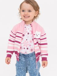 Разноцветный кардиган для девочки PlayToday Baby 12329082