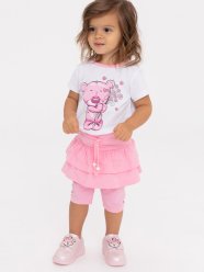 Комплект: футболка, юбка-шорты для девочки PlayToday Baby 12329090