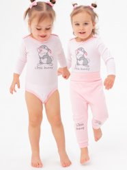 Комплект: боди, брюки для девочки PlayToday Baby 12349071